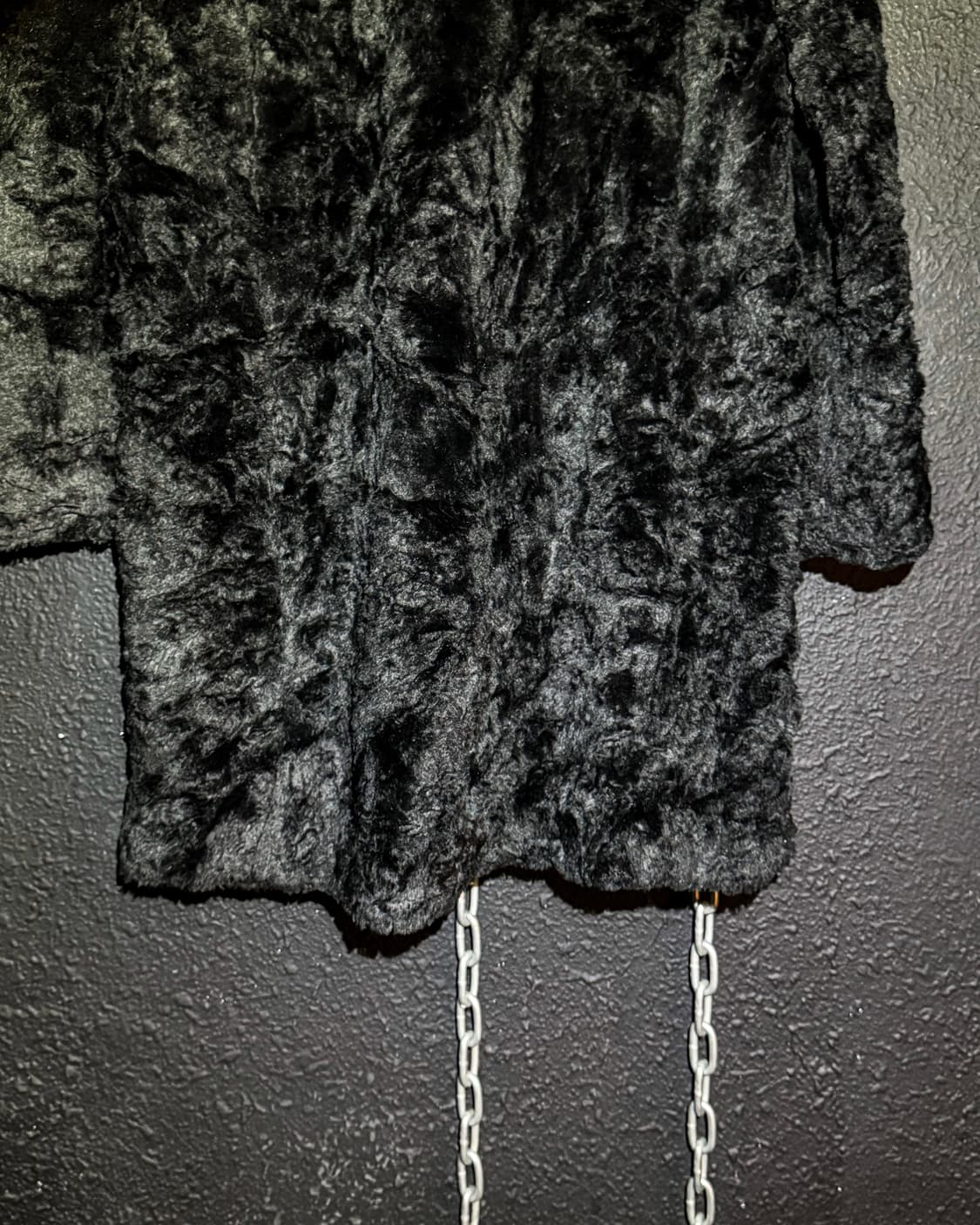 Comme Ça Ism – Black Faux Fur Long Coat  상품이미지8