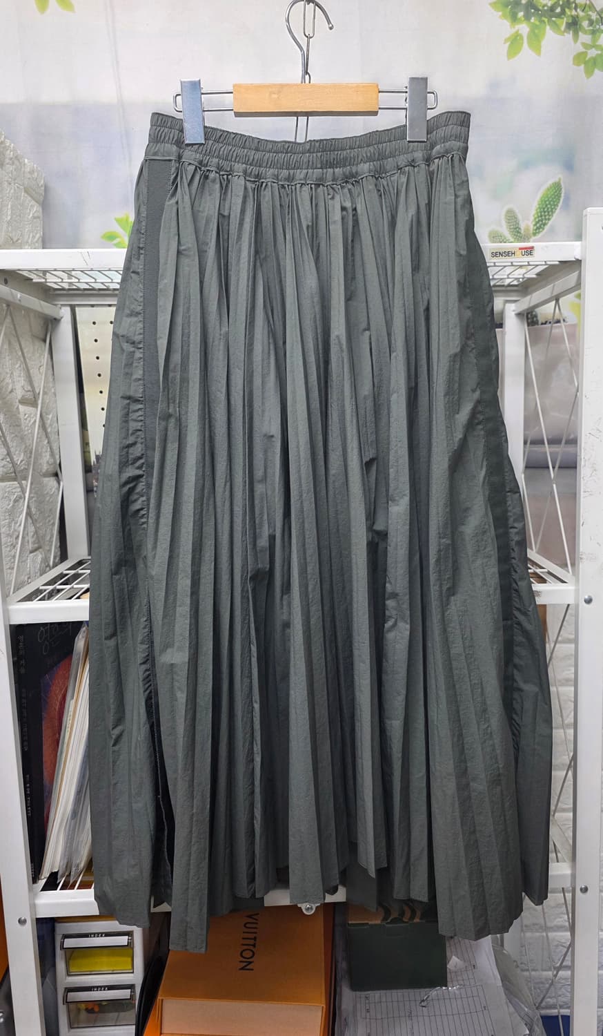 더캐시미어 밴딩 스커트 26~28 플리츠 주름 롱스커트 WM71 상품이미지1