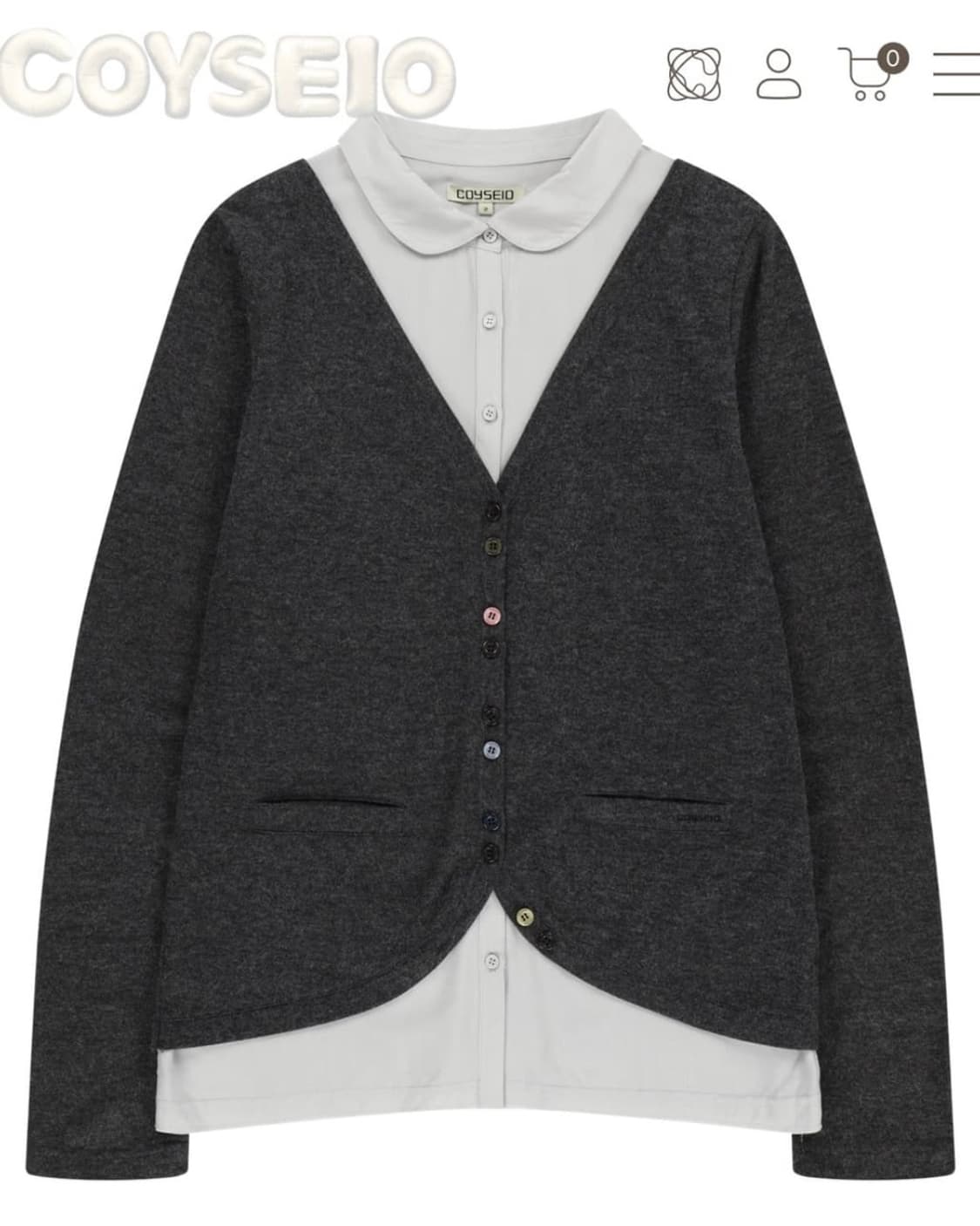 Coyseio 코이세이오 레이어드 셔츠 가디건 2 사이즈 상품이미지1