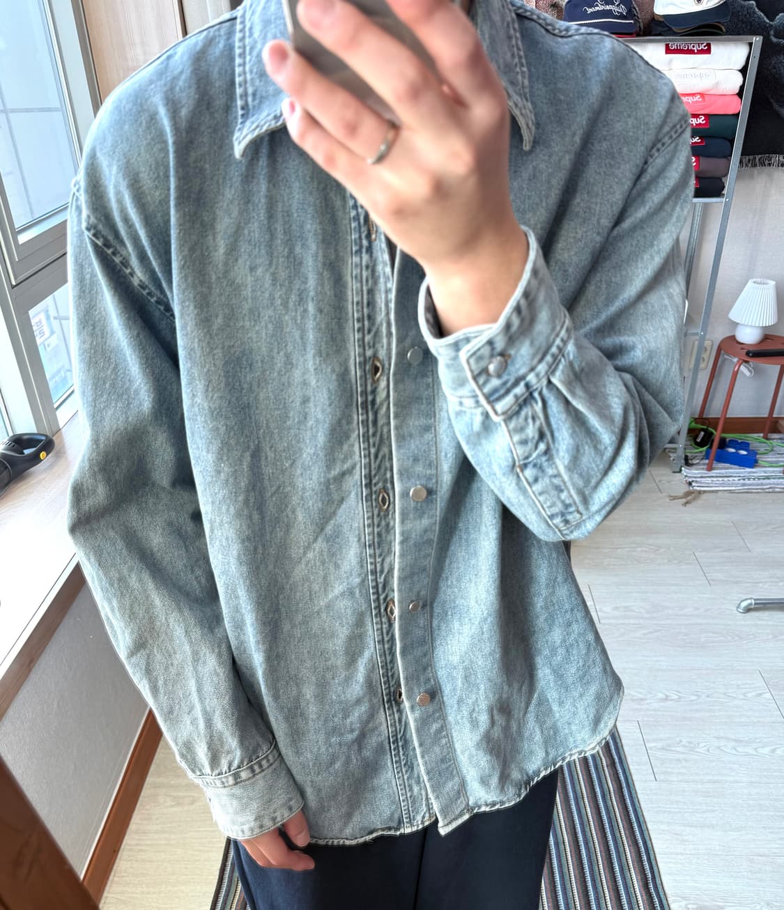 솔리드옴므 데님 셔츠 자켓 상품이미지1