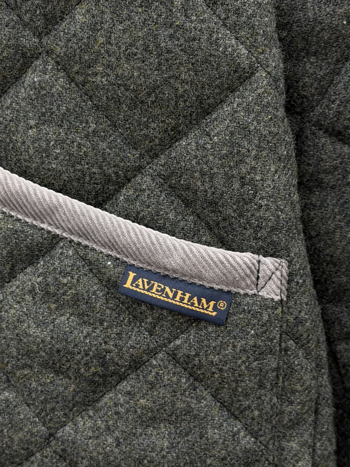 라벤햄 메리노 램스울 퀼팅 자켓 그레이 상품이미지2
