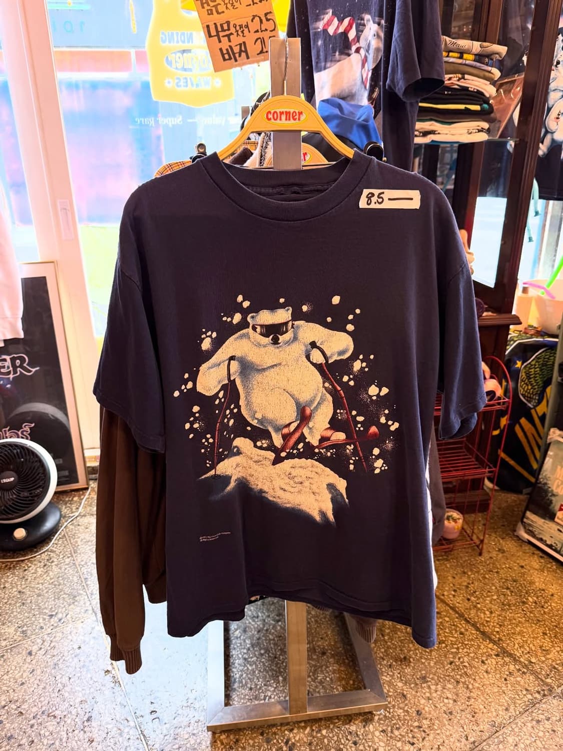 🎿 Coca-Cola 빈티지 폴라베어 스키 티셔츠 (1995년) 상품이미지1