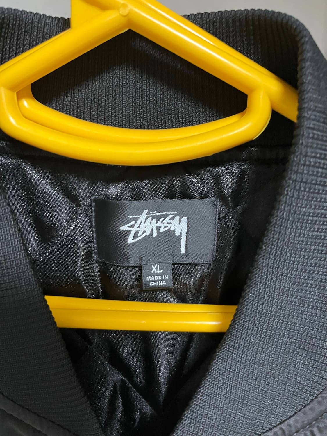 스투시 LA 챕터 사틴 바시티 자켓 블랙 상품이미지2