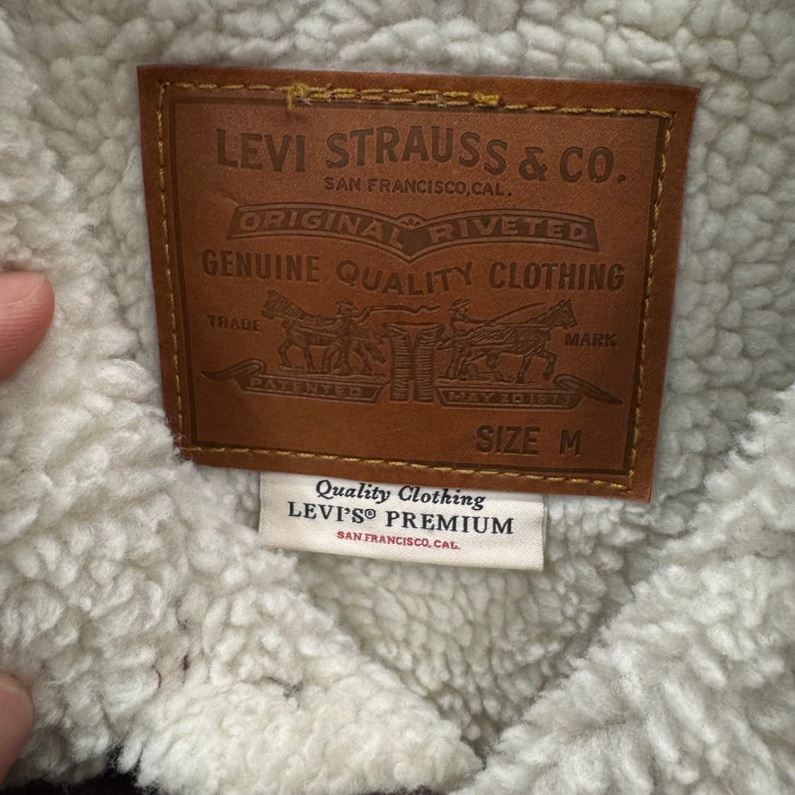 리바이스 타입 3 쉐르파 트러커 자켓 와인 M 상품이미지6