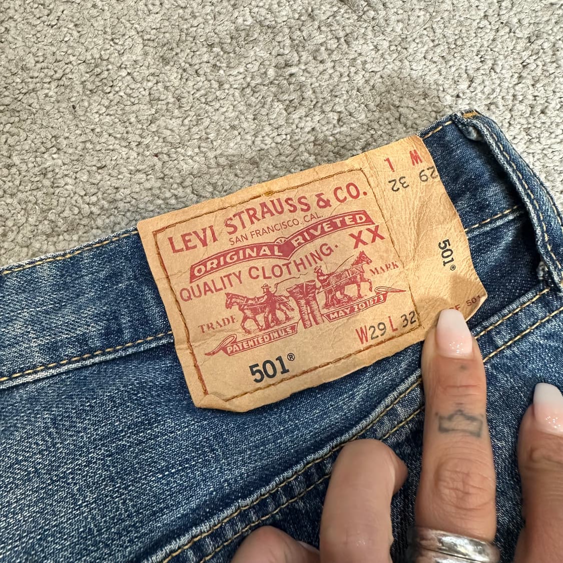 리바이스501 오리지널 페이딩 데님 팬츠(29) 상품이미지7