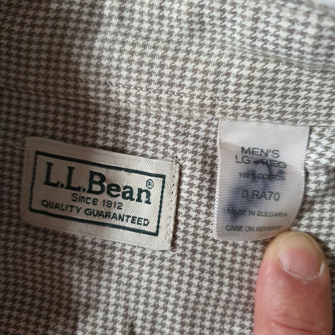 L.L.Bean 하운드 투스 체크 셔츠  no.62 상품이미지4