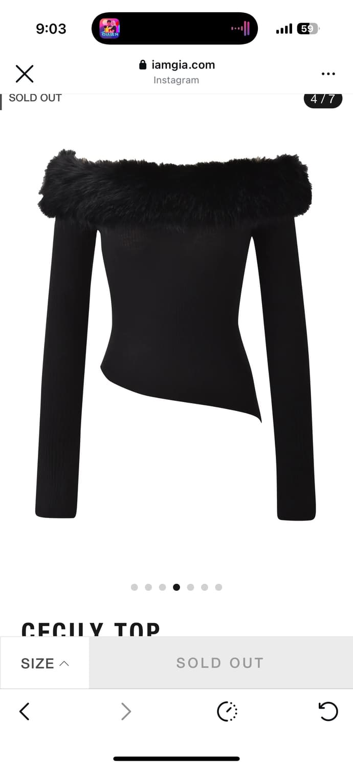 iamgia cecily top black S 상품이미지2