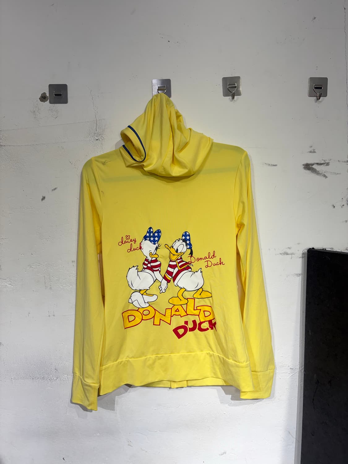 JPN 일본 빈티지 Disney 딱붙핏 와투케 도널드덕 후드집업 져지 상품이미지8