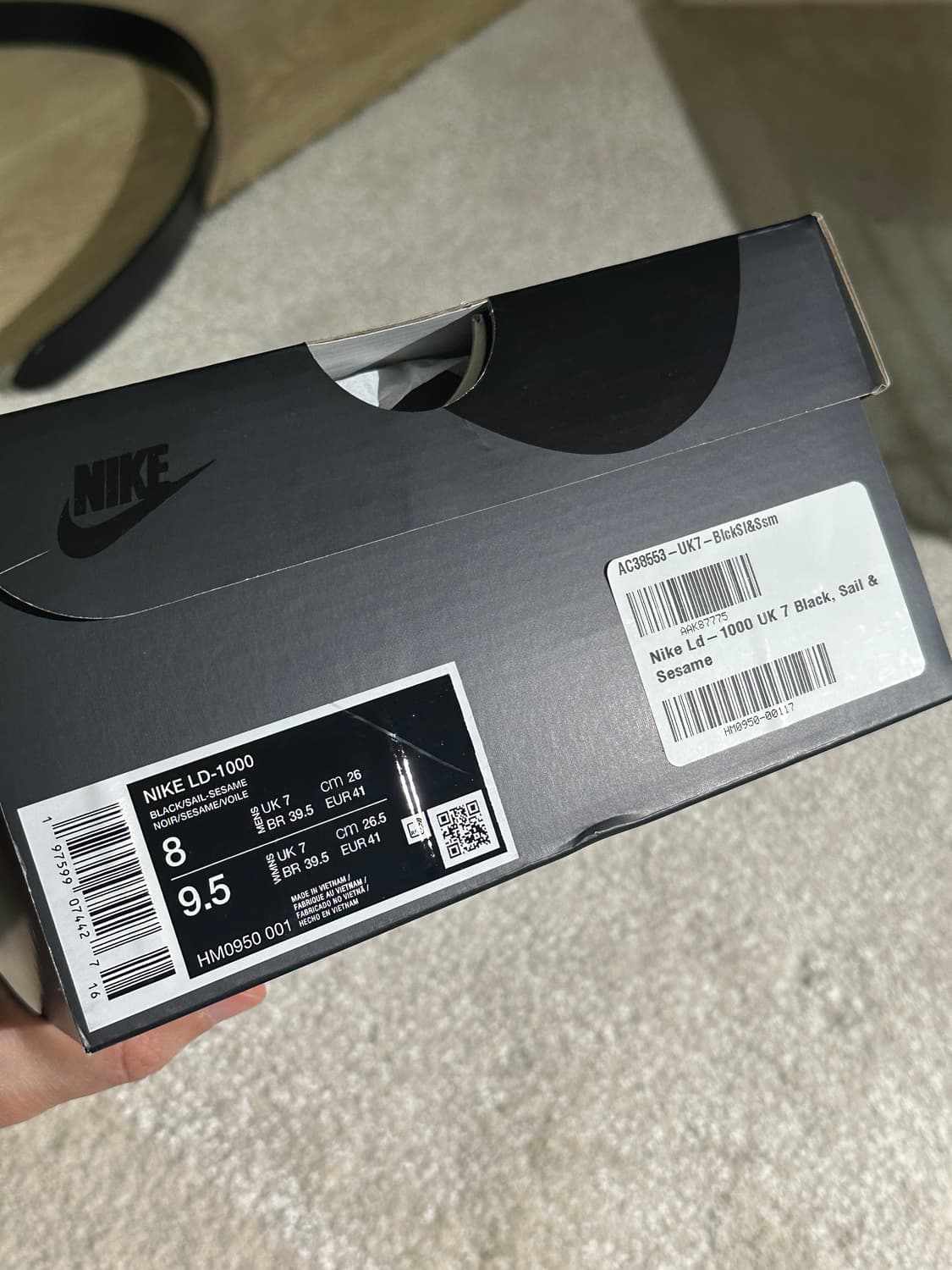 [260]나이키 LD-1000 블랙 앤 세일 새제품 상품이미지5