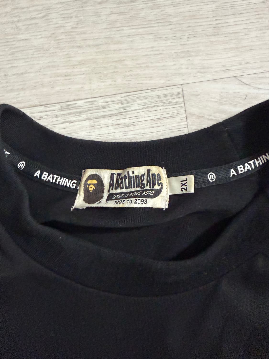 베이프 원포인트 롱슬리브 티셔츠 xxl 상품이미지2