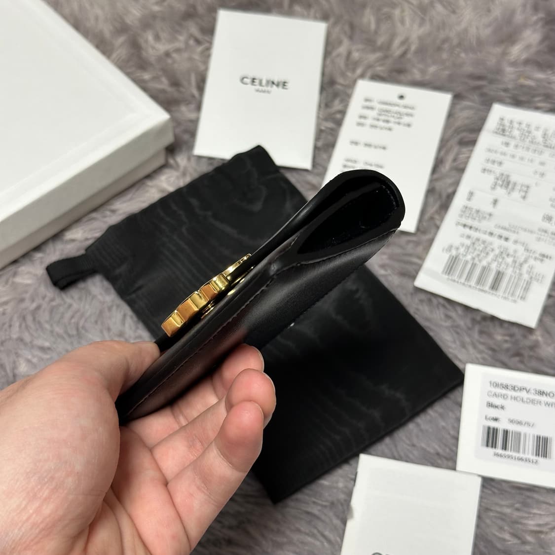 [풀구성] 셀린느 트리옹프 카드지갑 블랙 상품이미지6