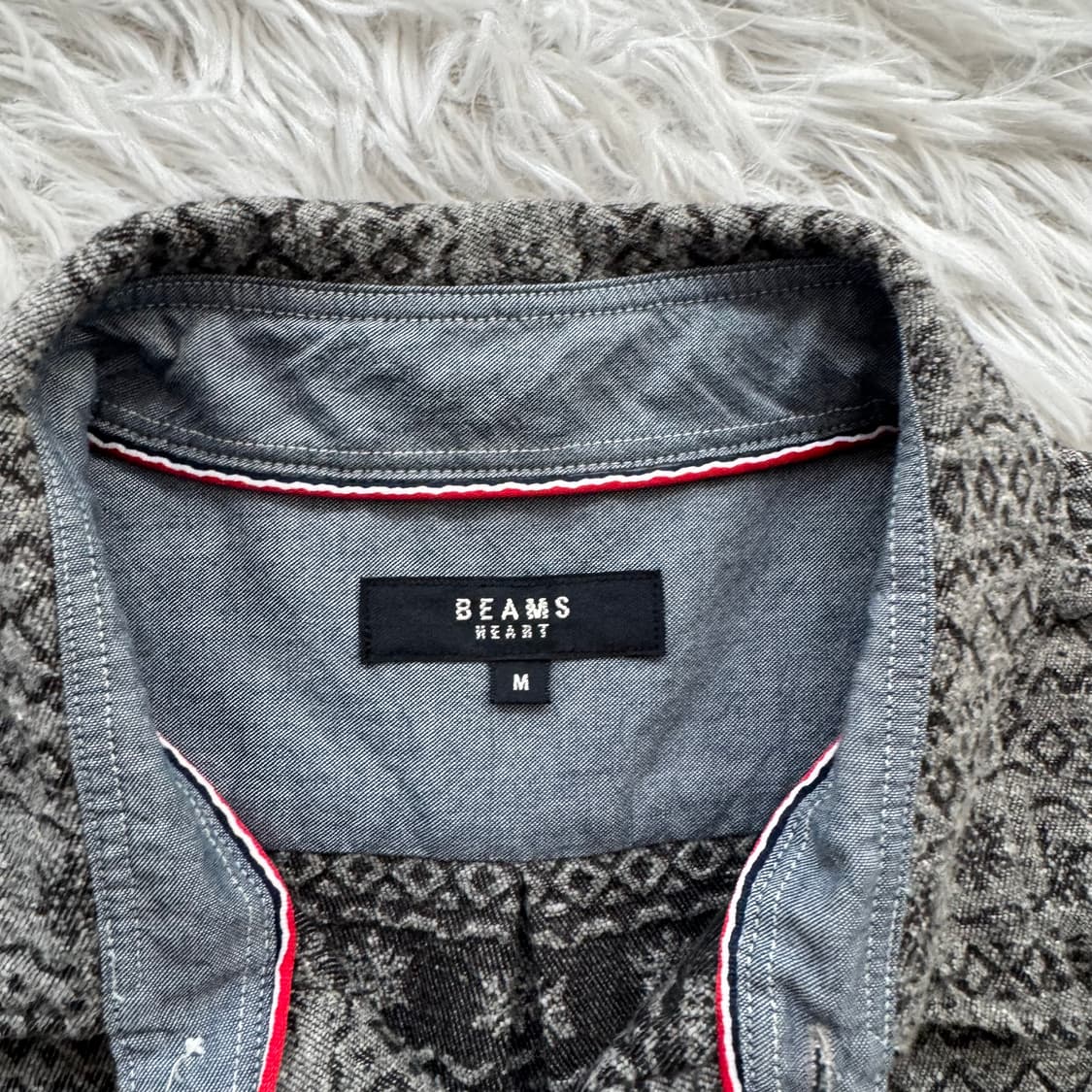 BEAMS 일본빈티지 벨벳 셔츠 빔즈 빈티지셔츠 빔즈셔츠 m 95 상품이미지4