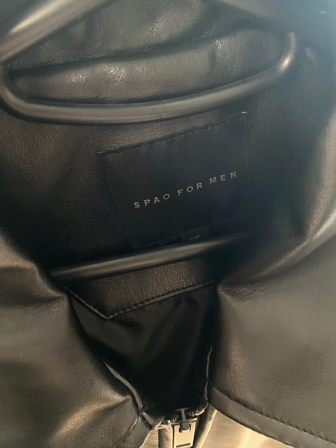 새상품 SPAO 스파오 미니멀 레더 자켓 가죽자켓 오버핏 루즈핏 상품이미지5