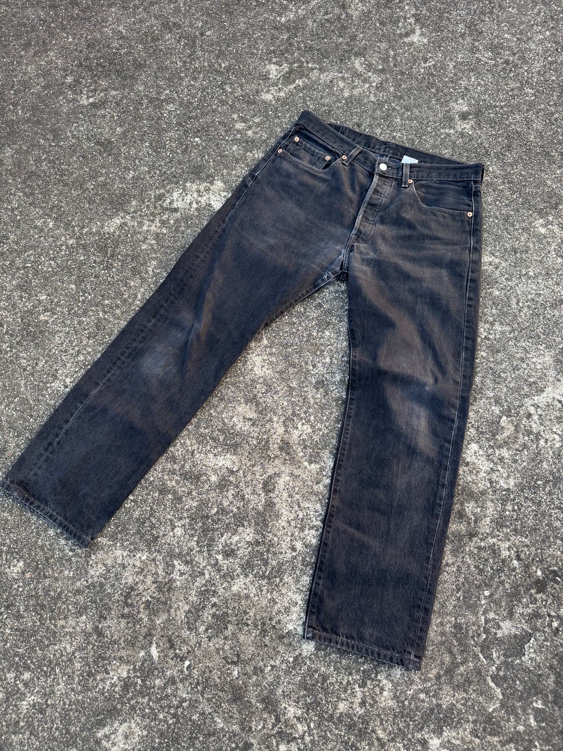 00S 빈티지 리바이스 501 흑청 워싱진 34 상품이미지2