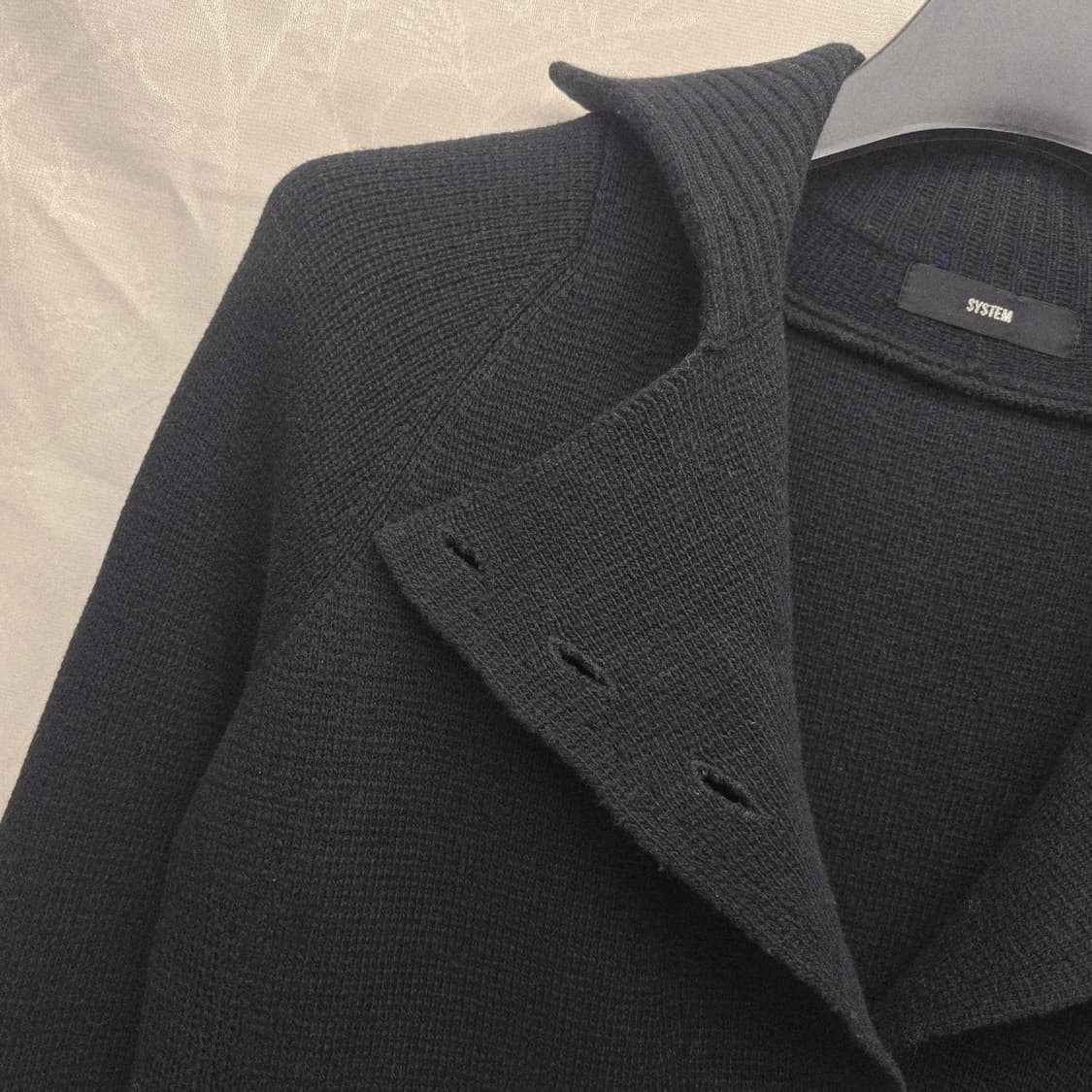 시스템 블랙 울 니트 가디건 상품이미지7