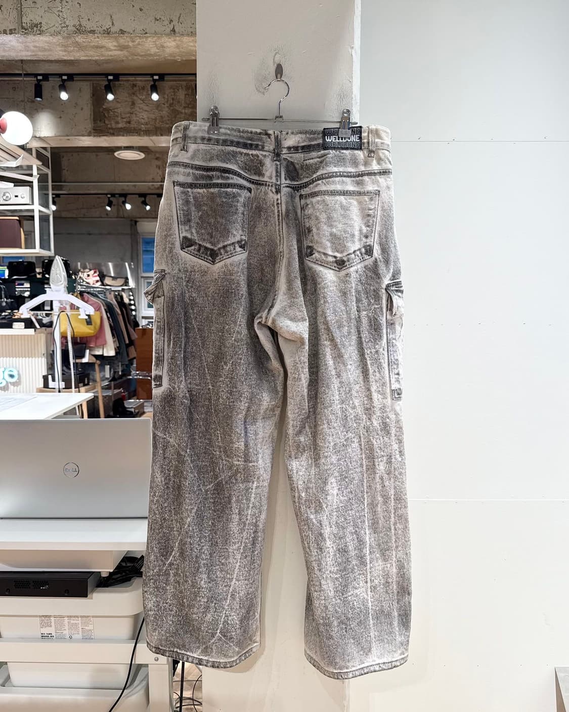 웰던 더티 워시 멀티 카고 데님 팬츠 상품이미지4