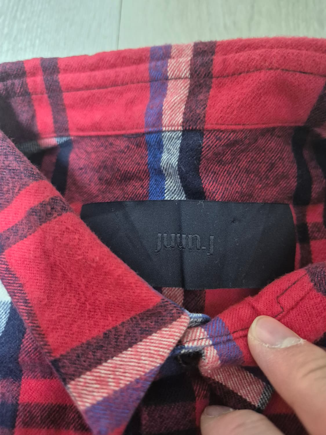 Juun.j 준지 N.SYNTHETIC 플란넬 셔츠 상품이미지3