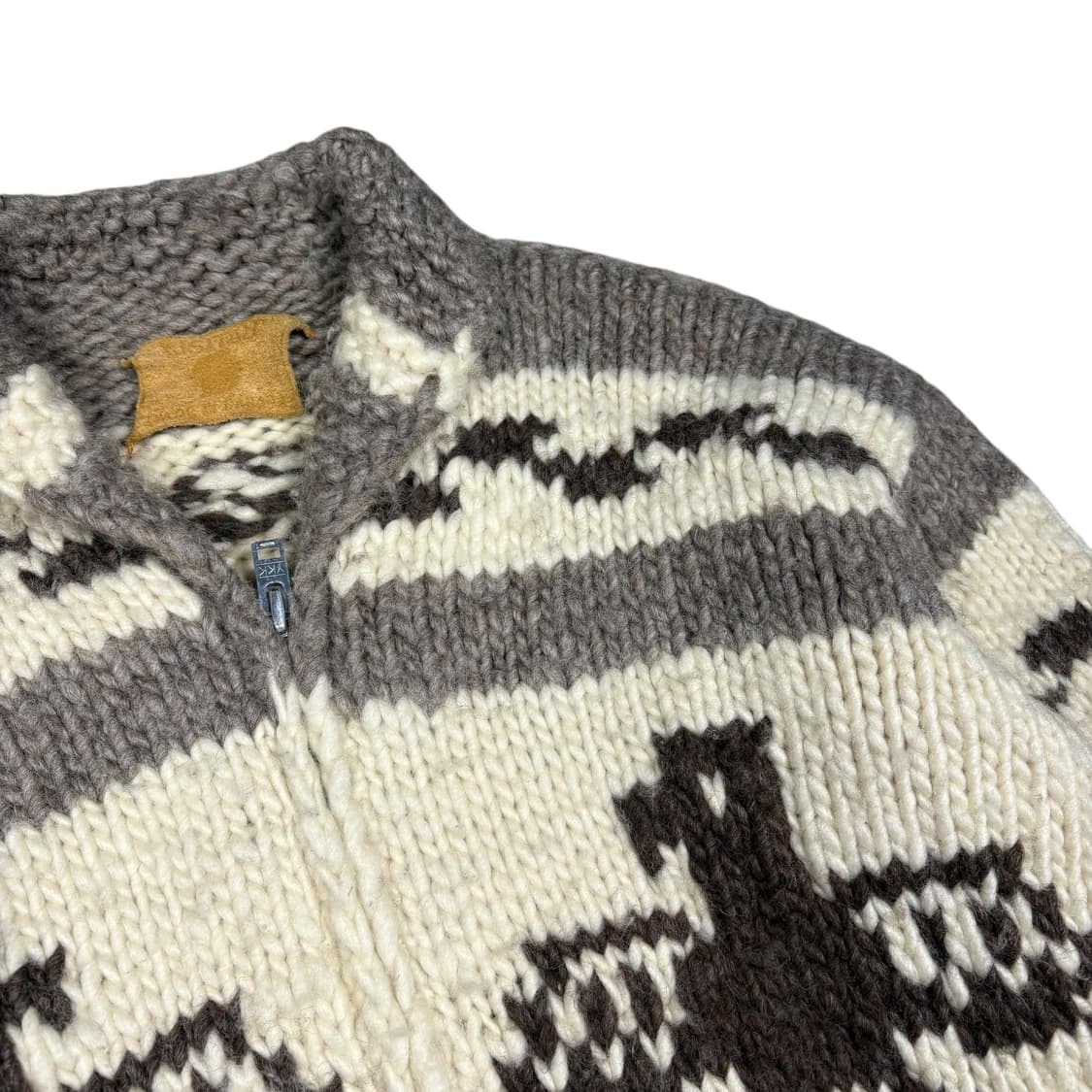 Flyer Hook 썬더버드 패턴 캐나다 코위찬 니트집업 상품이미지2