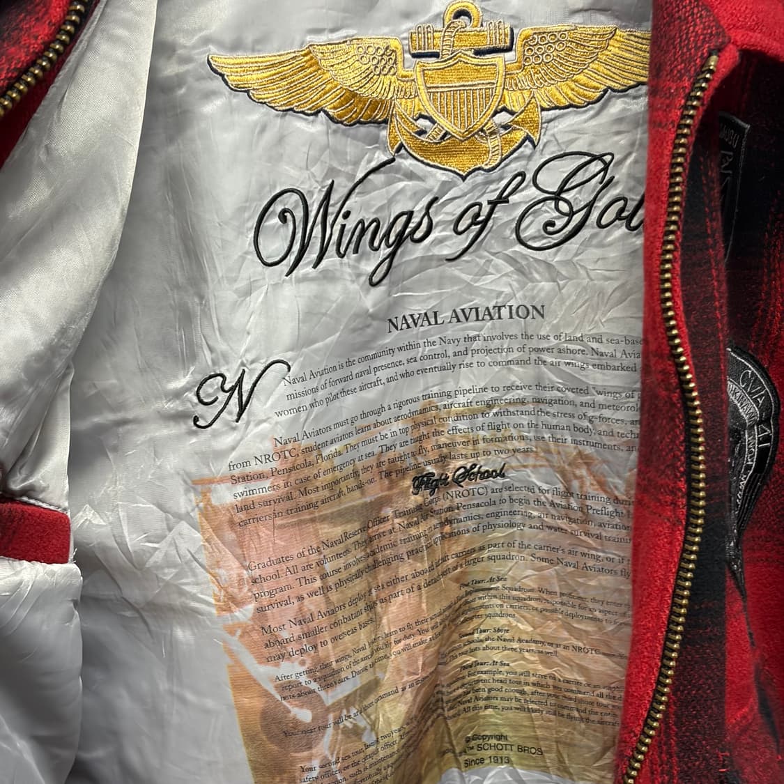 SCHOTT 버팔로 울 체크 G-1 상품이미지4