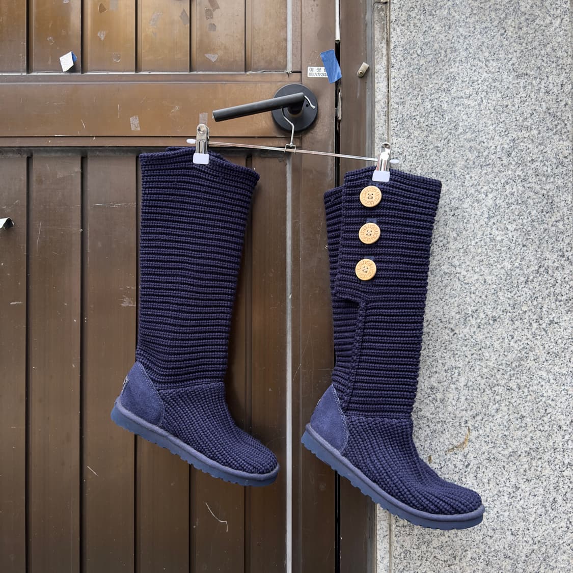 2000s Y2K 니트 카디 어그 부츠 상품이미지2