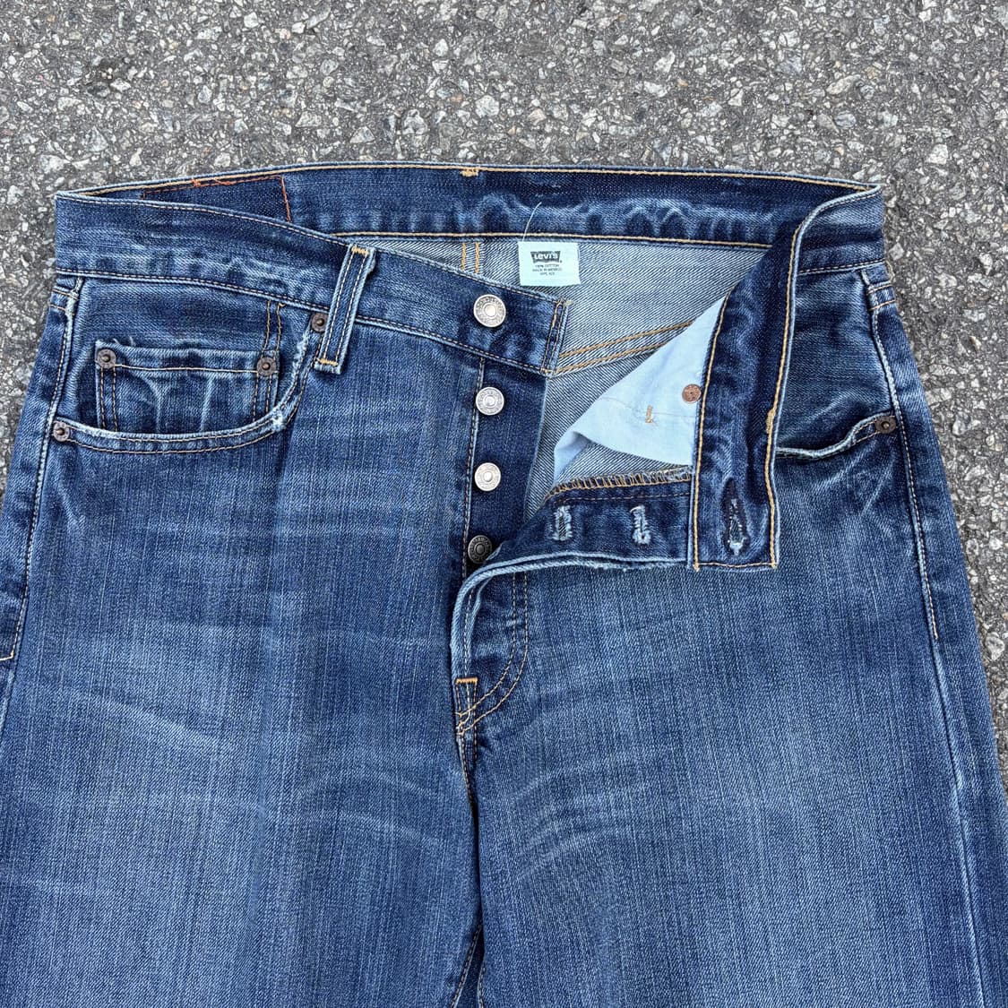 00s 리바이스 501 컷오프 중청 데님 (30) 상품이미지5