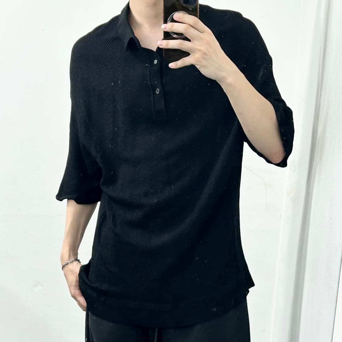 준지 카라넥 반팔 니트 상품이미지2