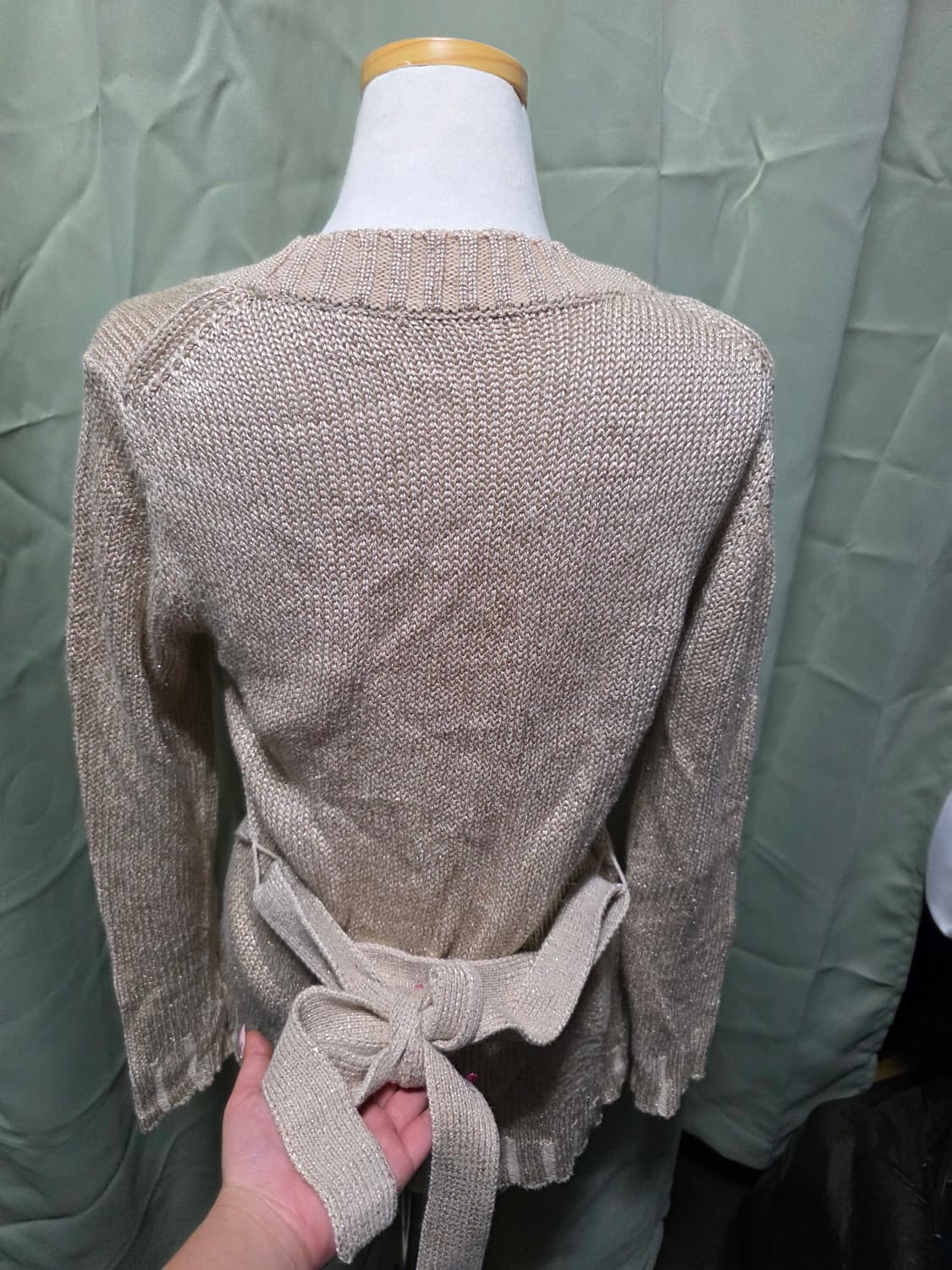 라떼갸루 오네갸루 빈티지 펄 가디건 상품이미지2