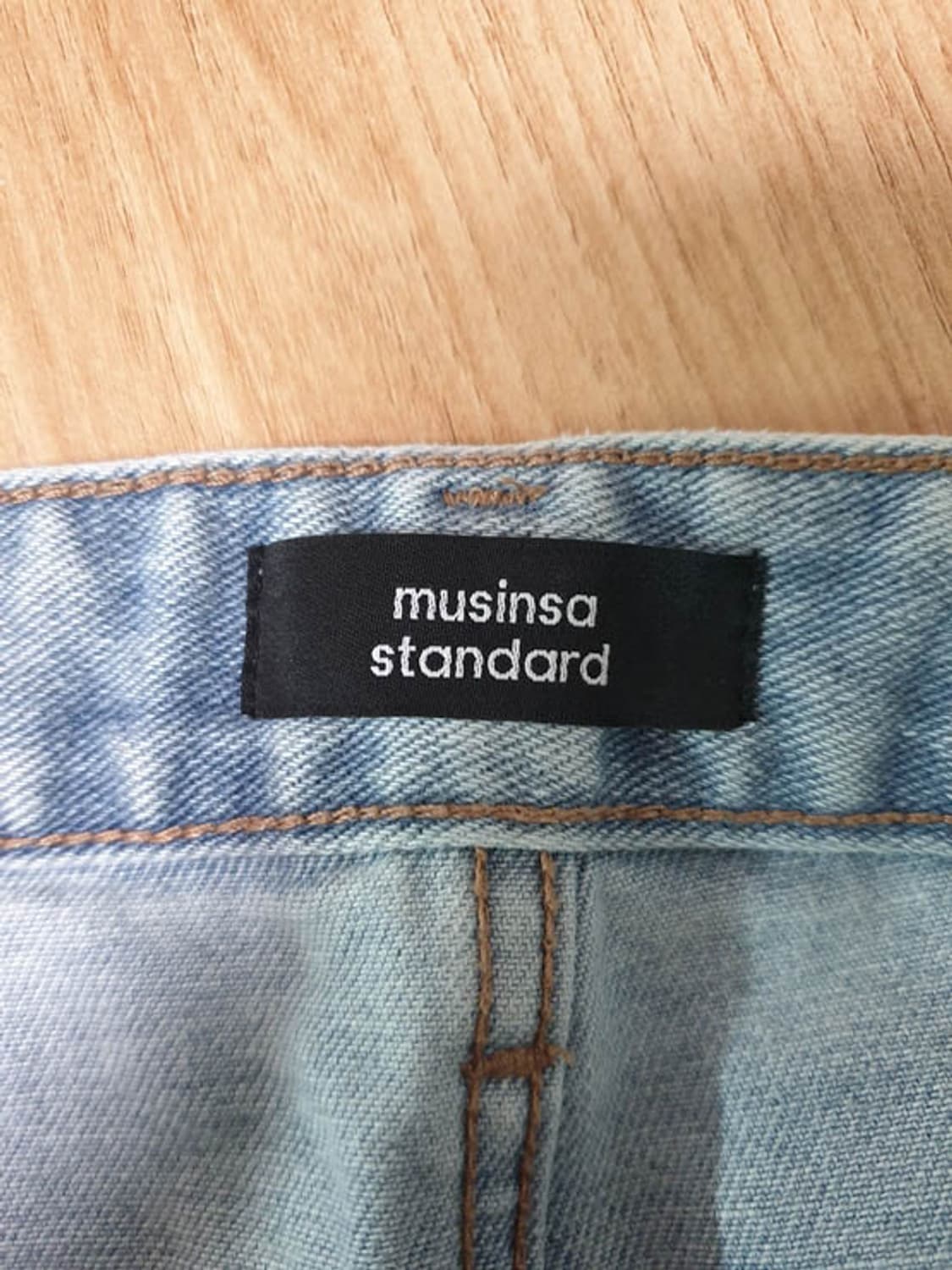 무신사스탠다드 남성 레귤러 핏 청바지 라이트 인디고 상품이미지4