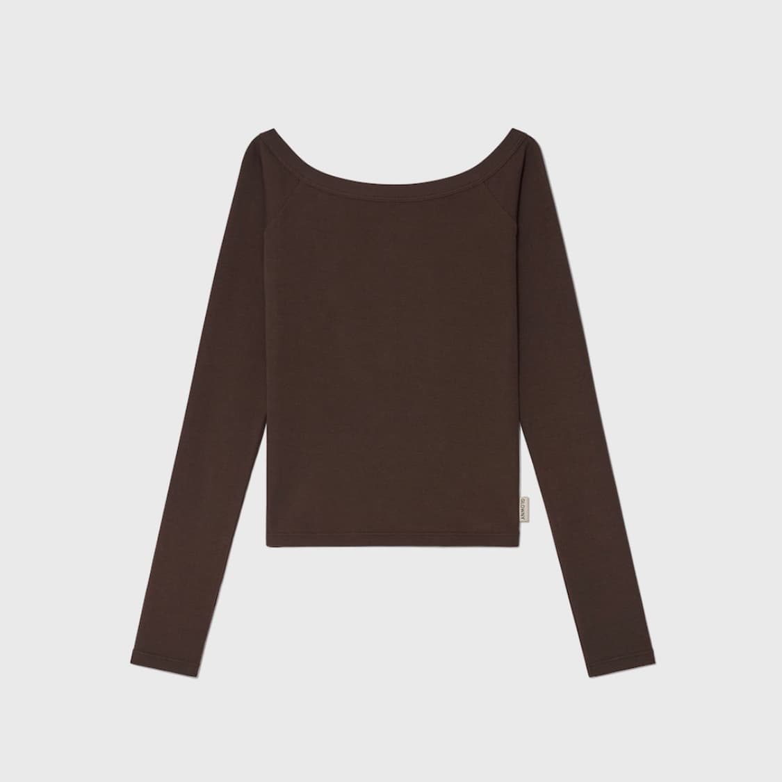 글로니 걸프렌드 오프숄더 탑 브라운 상품이미지1