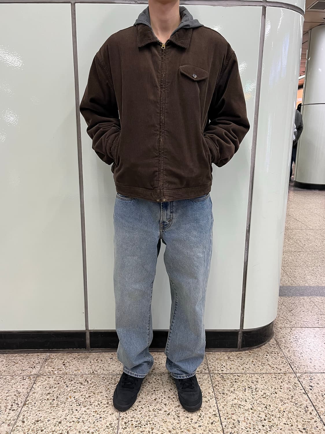 [M] 카키스 코듀로이 스윙자켓 브라운 미디움 상품이미지2