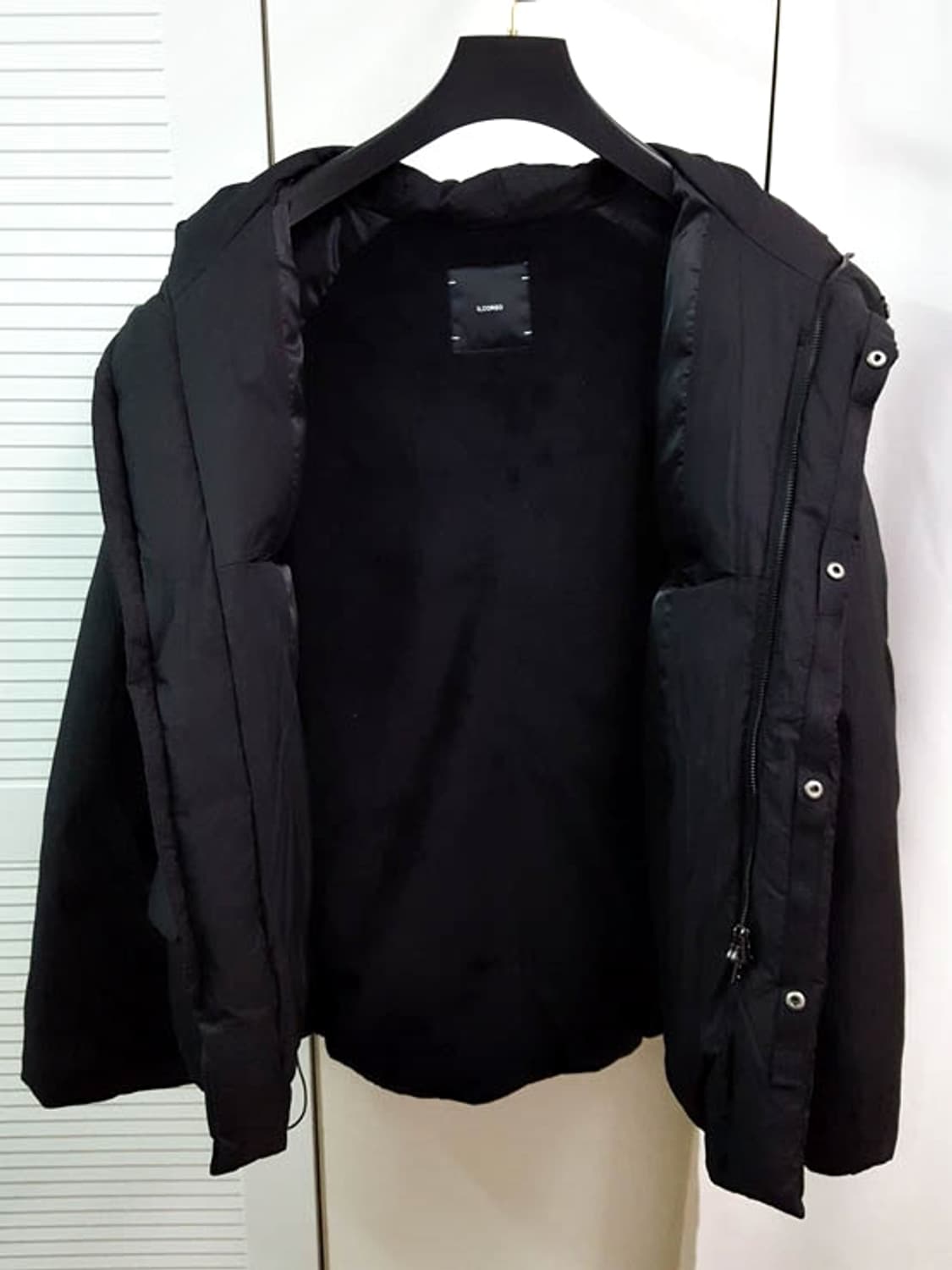 일꼬르소 남성 볼륨 퍼 오버핏 구스다운 패딩 블랙 상품이미지5