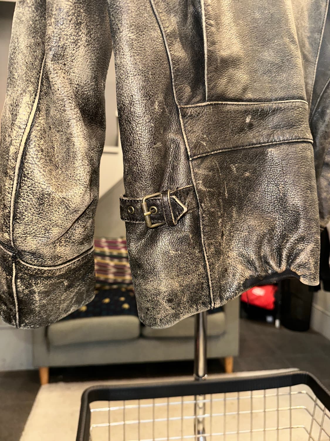 90’s Japanese Cow-leather aging jacket 상품이미지10