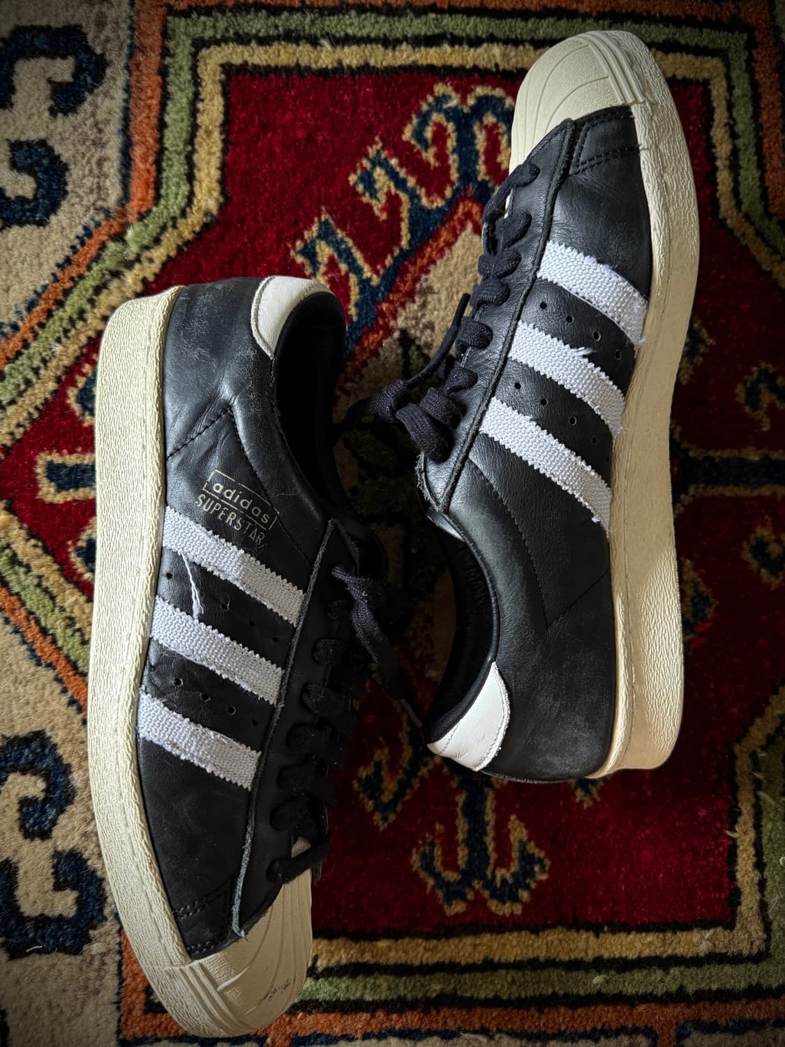 Adidas OG black leather Superstar 상품이미지2