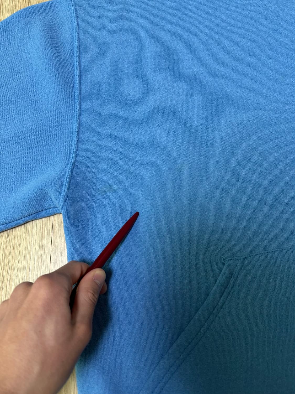 90s 빈티지 러셀 후드 베이비 블루 M 상품이미지8