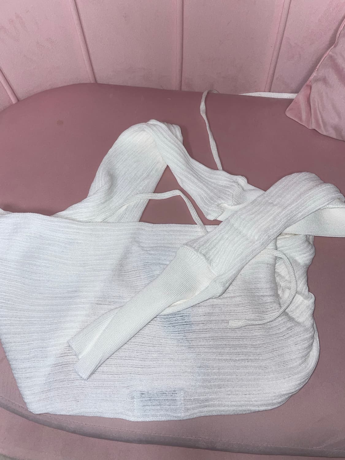 쓰리타임즈 릿볼레로 가디건 화이트 새상품 상품이미지4