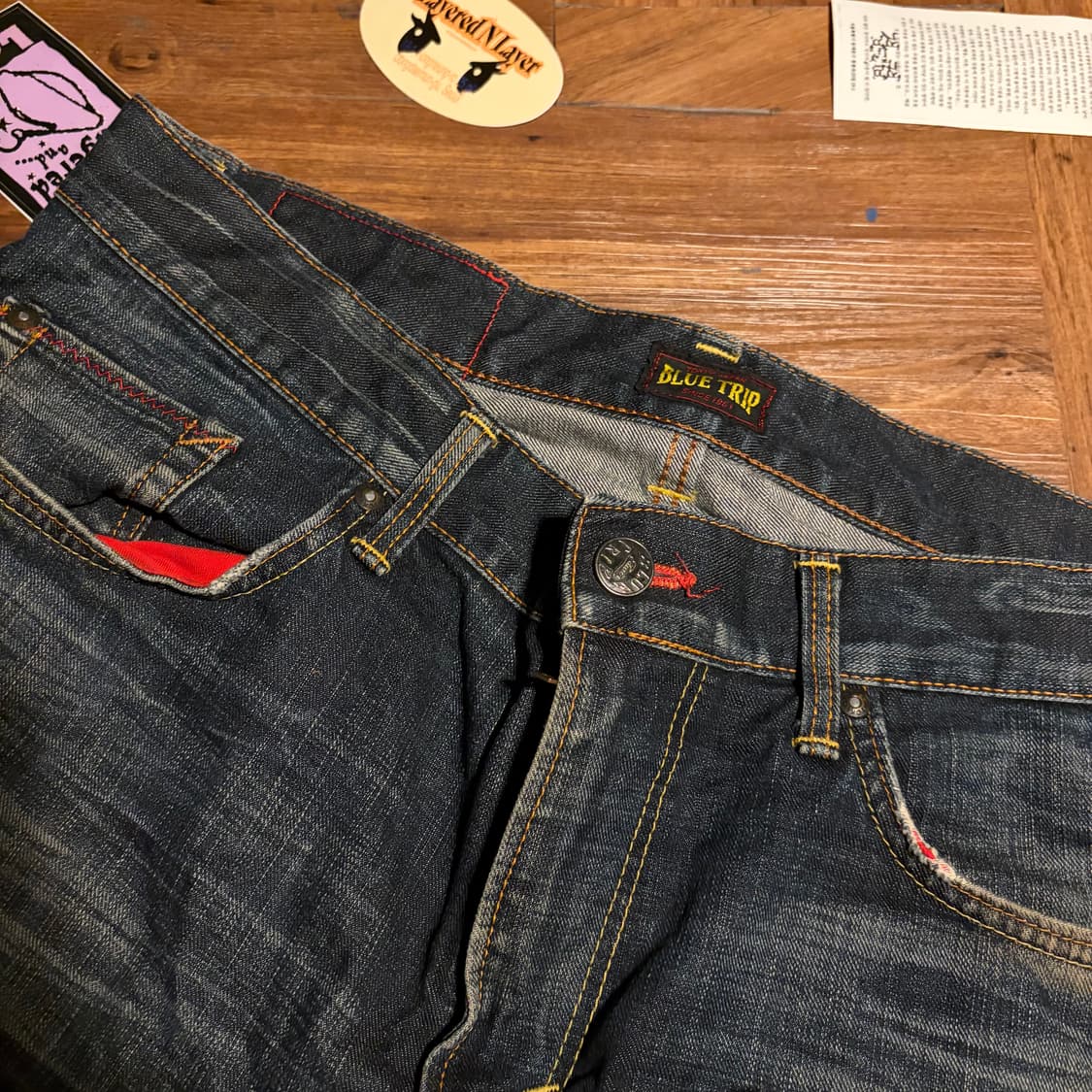 Edwin Japan Blue trip denim pants 36 상품이미지3