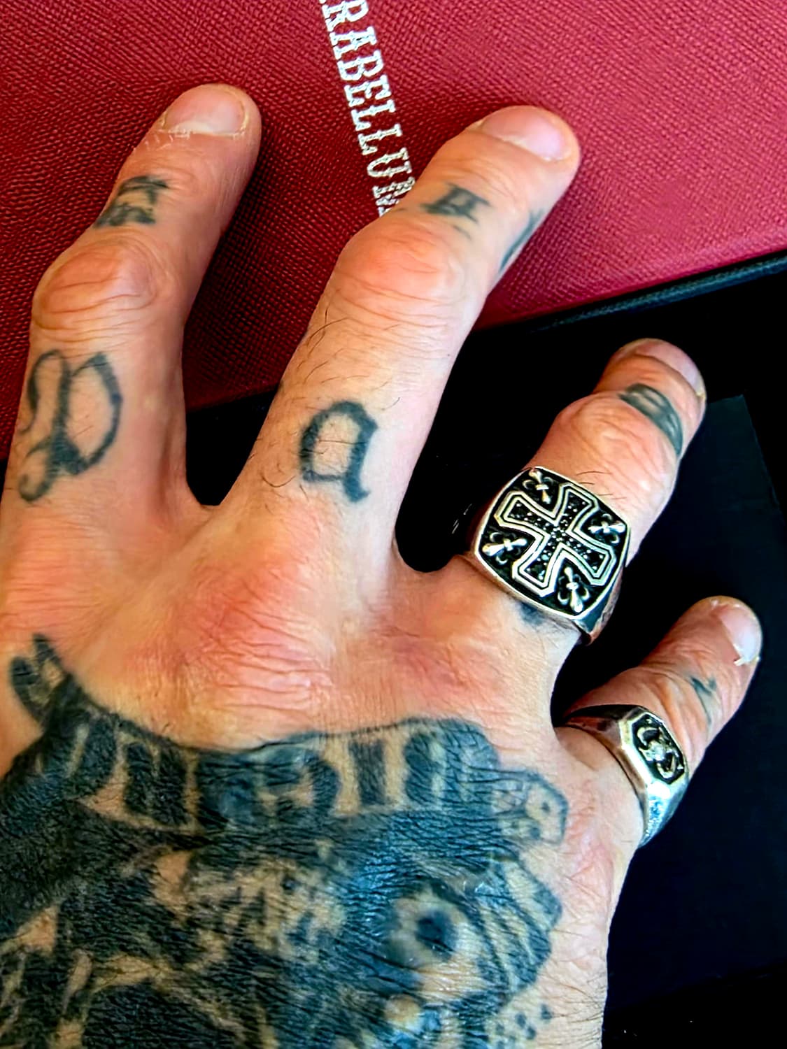 디자이너 주얼리mars mark silver925 cross ring 상품이미지6