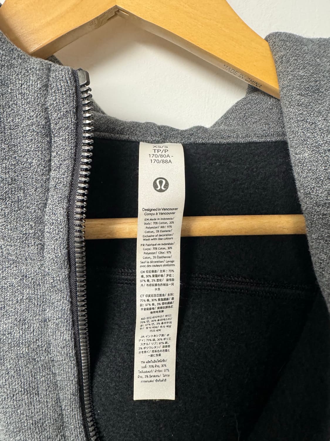 룰루레몬 스쿠바 그레이 후드집업 자켓 풀집업 크롭 후드 상품이미지6