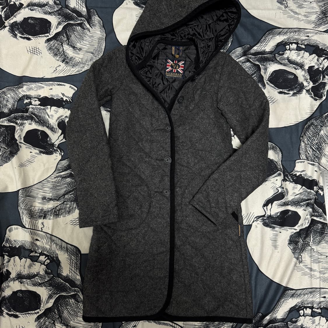 라벤햄 울 퀄팅 롱 자켓 6사이즈 xs 상품이미지1