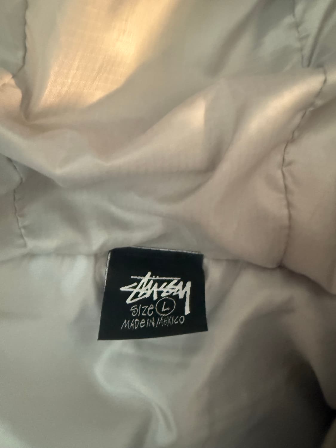 스투시 쓰리지퍼 그레이 경량패딩 상품이미지2