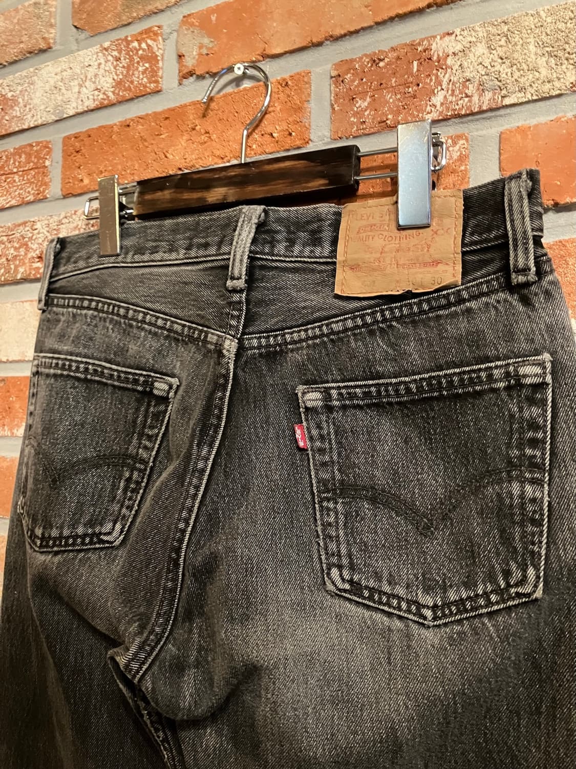 90s USA 빈티지 리바이스 501 0660 블랙진 흑청 데님 팬츠 상품이미지6