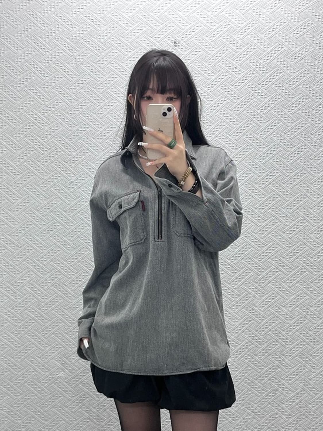 벤 데이비스 테크웨어 레트로 트러커 반집업 워크 셔츠 M C10756 상품이미지2