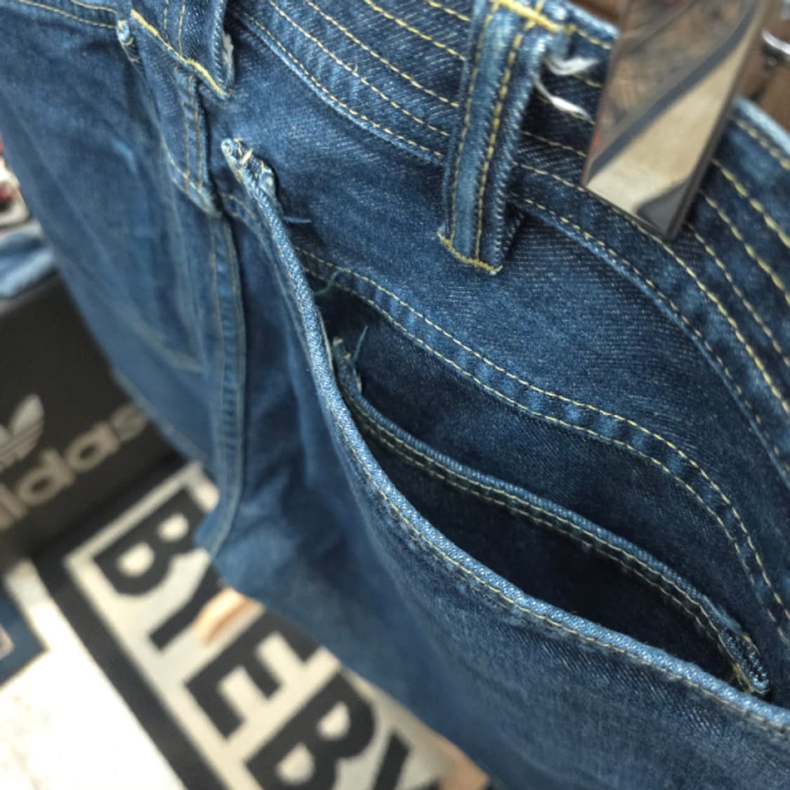 SASSAFRAS Fall Leaf Pants 데님쇼츠(L 상품이미지8