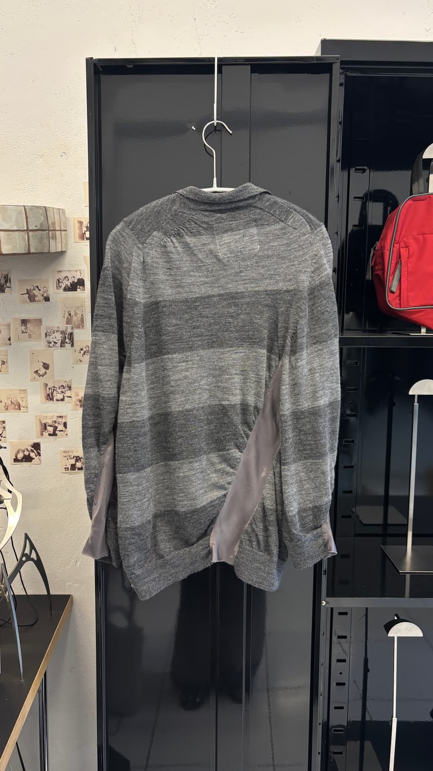SACAI AD2005 wool panel knit polo 상품이미지6