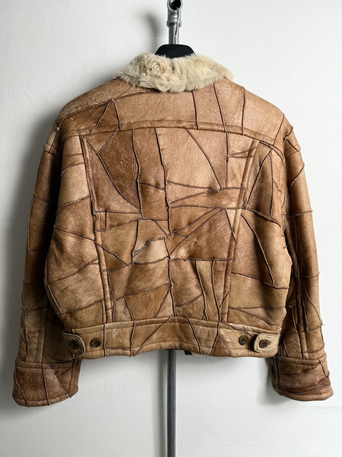 Vintage Sheepskin Patchwork Jacket 상품이미지6