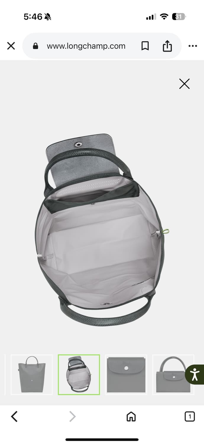 롱샴 르 플리아쥬 그린 M 탑핸들백 상품이미지4