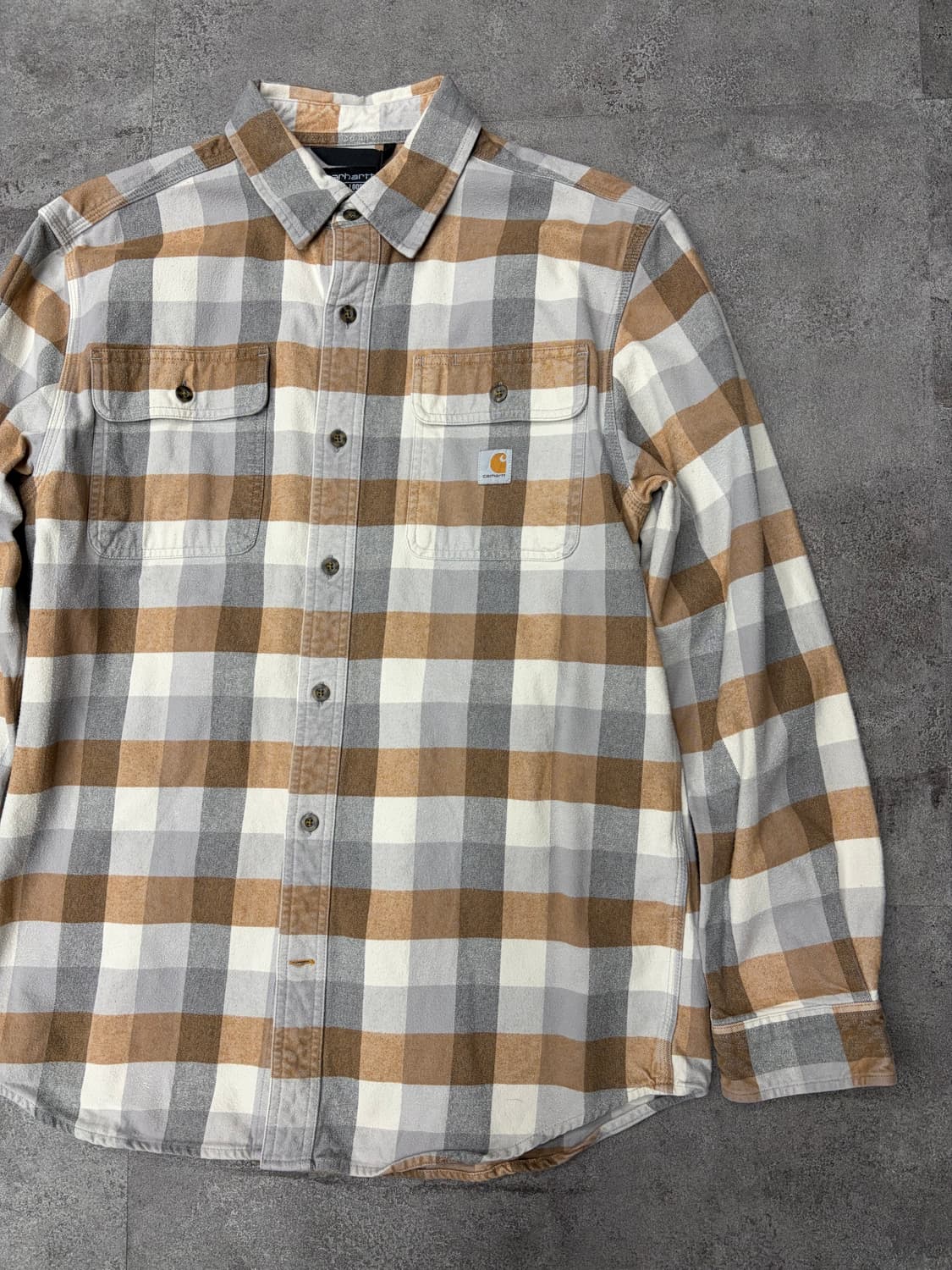 칼하트 플란넬 체크 셔츠 브라운/그레이 상품이미지3