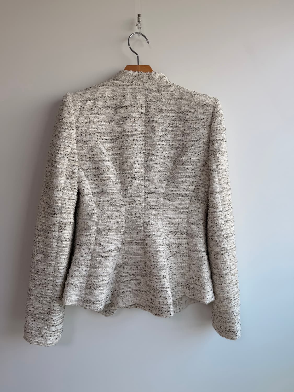 [MICHAA] 미샤 정품 노카라 배색 트위드 재킷 55사이즈 상품이미지8