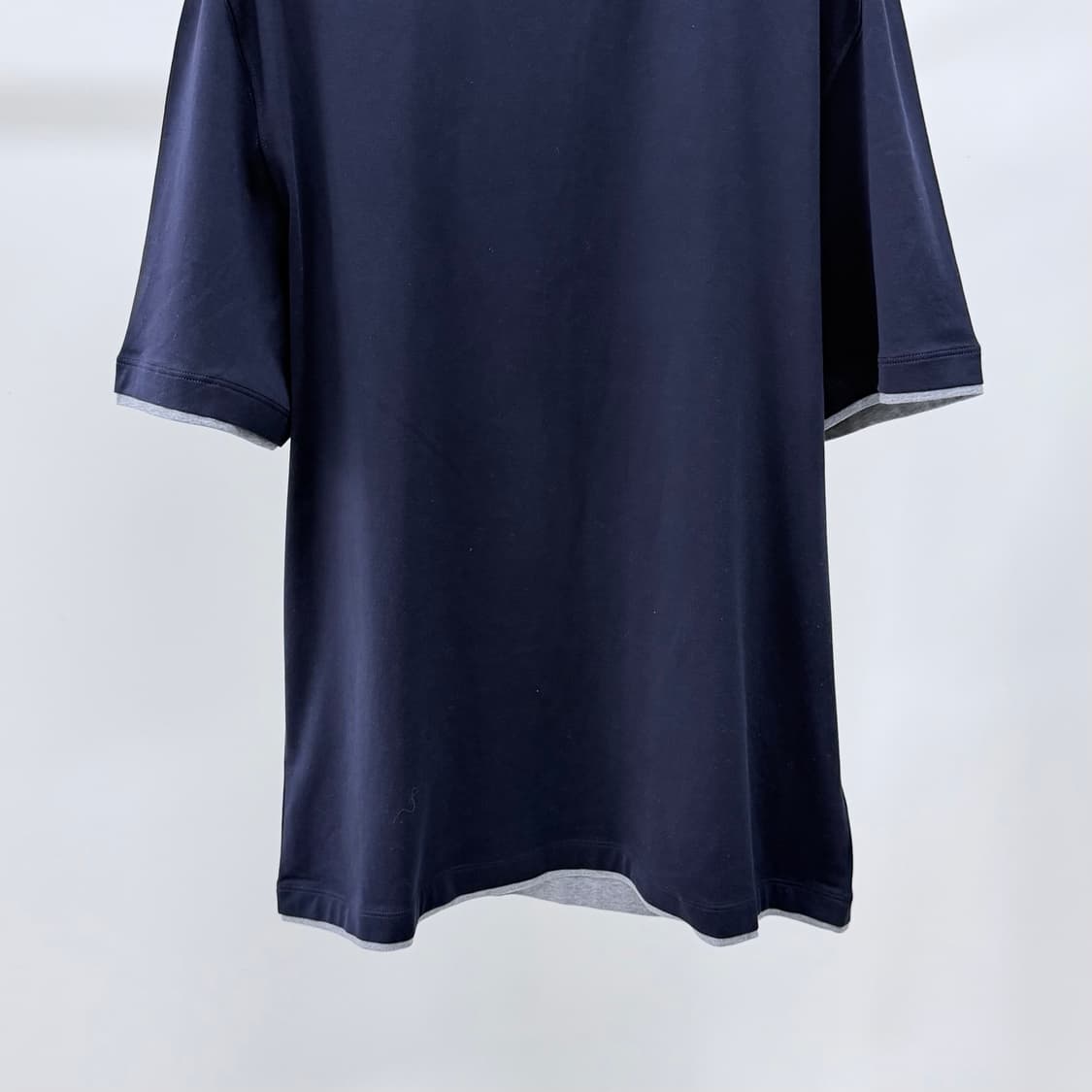 [S+급/2XL] 브루넬로 쿠치넬리 코튼 반팔 티셔츠 네이비 상품이미지3