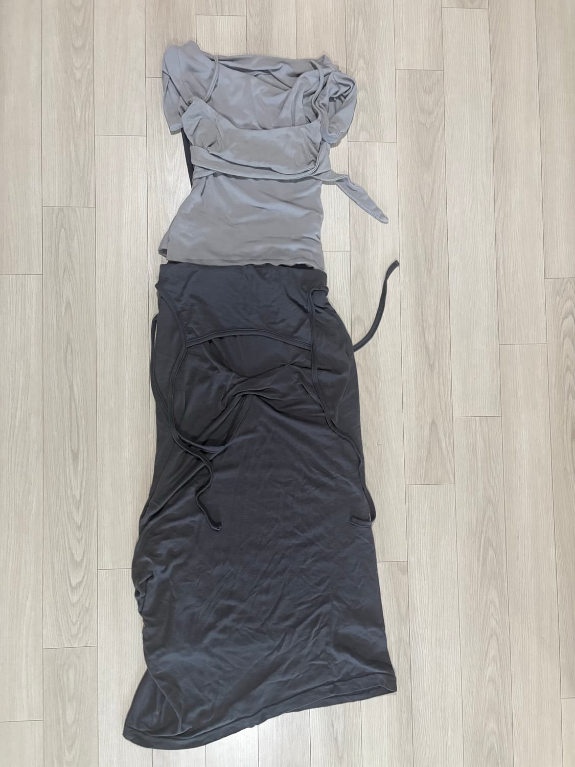 플레어업 Layered Bustier T-Shirt + 롱스커트 상품이미지2